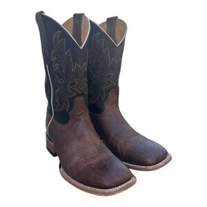 Cody James Men’s Brown Willow Western Cowboy Boots Broad Square Toe Size 9D